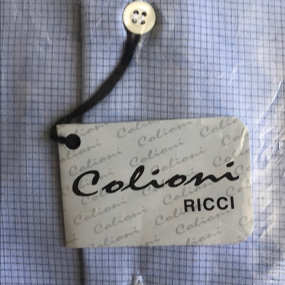 NWT Long Sleeve Blue Dress Shirt - Picture 4 of 4
